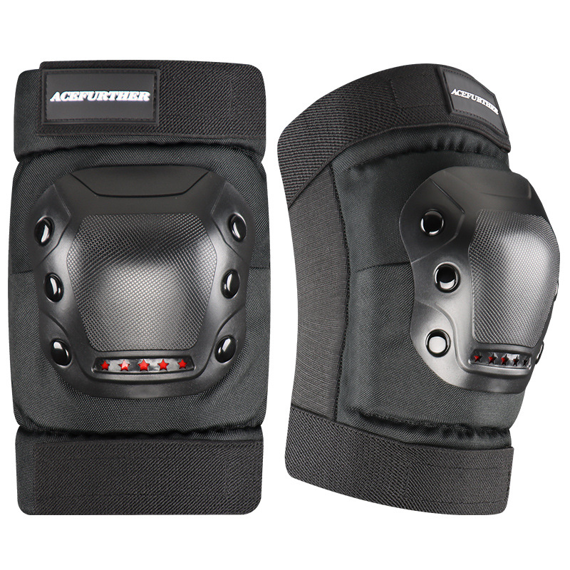 Motorcycle Knee Pads and Elbow Pads, Summer Windproof Rider Protective Gear, Electric Vehicle All-Season Riding Knee Pads, Anti-Fall for Men and Women