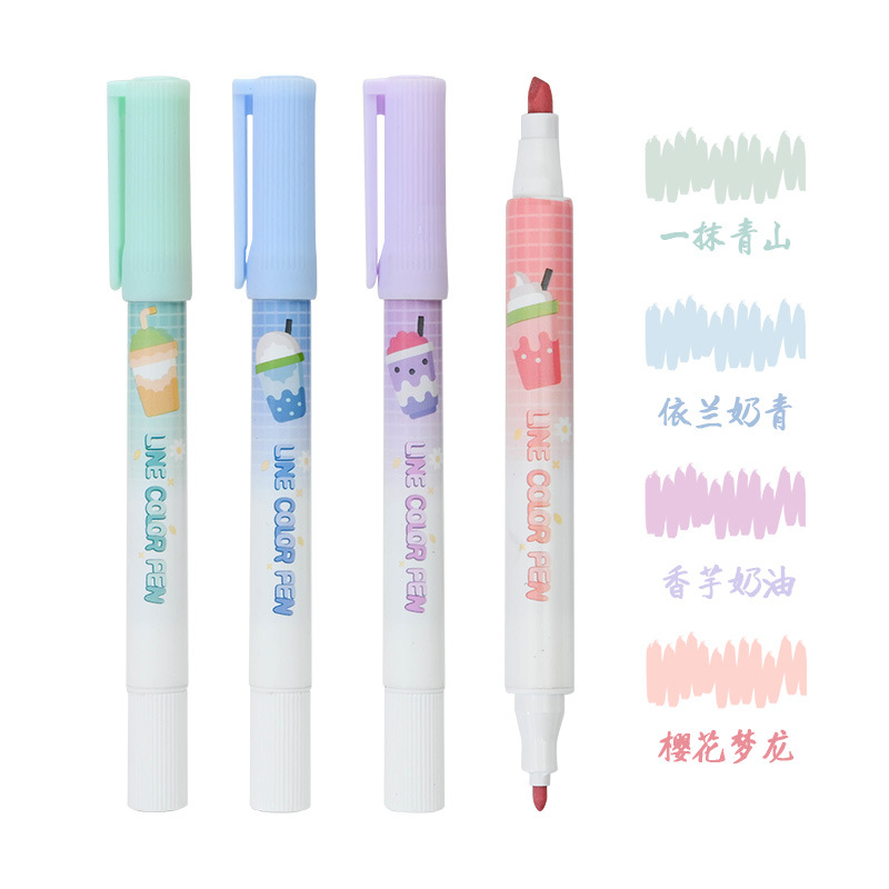 Perfume puntero de énfasis para estudiantes puntero de doble cabeza puntero de marca fluorescente puntero de marca DIY puntero