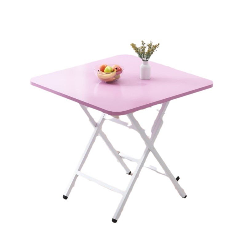 Mesa plegable, mesa de comedor casera, mesa de comedor portátil simple, mesa cuadrada de alquiler, mesa cuadrada simple de comedor
