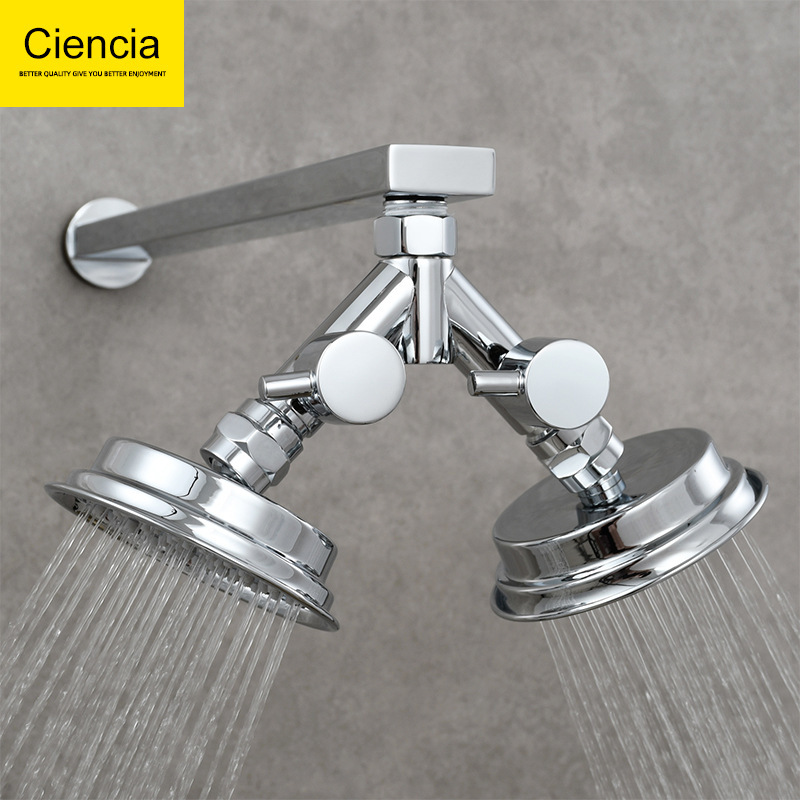 Copper shower faucet one in and two out water separator toilet angle valve with switch water distribution valve bathroom three-way diverter