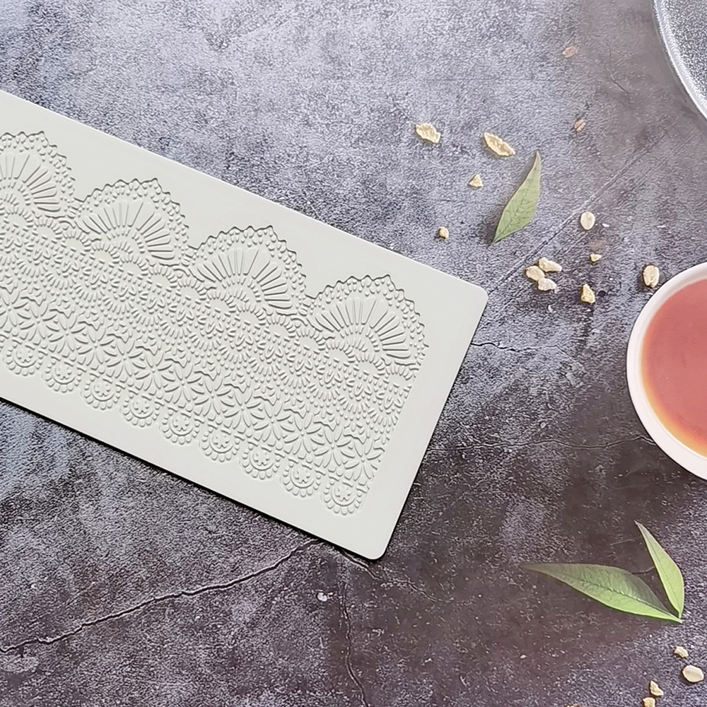 encaje 379 - 252 molde de silicona pastel de encaje molde de relieve herramientas de decoración de pastel de chocolate esterilla de relieve