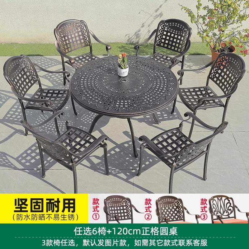 Opcional 6 sillas mesa redonda positiva de 120cm