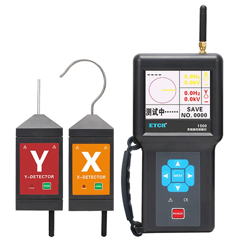 ETCR1500 беспроводной высоковольтный фазовый измеритель типа B, спутниковый таймер, дистанционный фазовый измеритель, 10 кВ, кольцевой сетевой шкаф, основной центральный шкаф