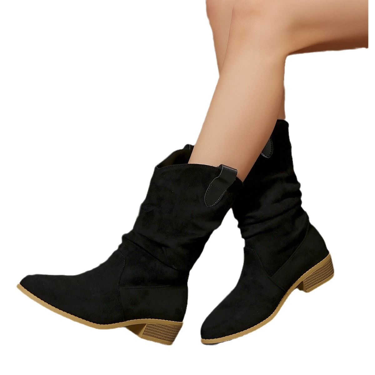 Women's Shoes 2024 autumn and winter new women's all match Martin boots fashion trend suede Martin boots large size women's boots_voghion.com