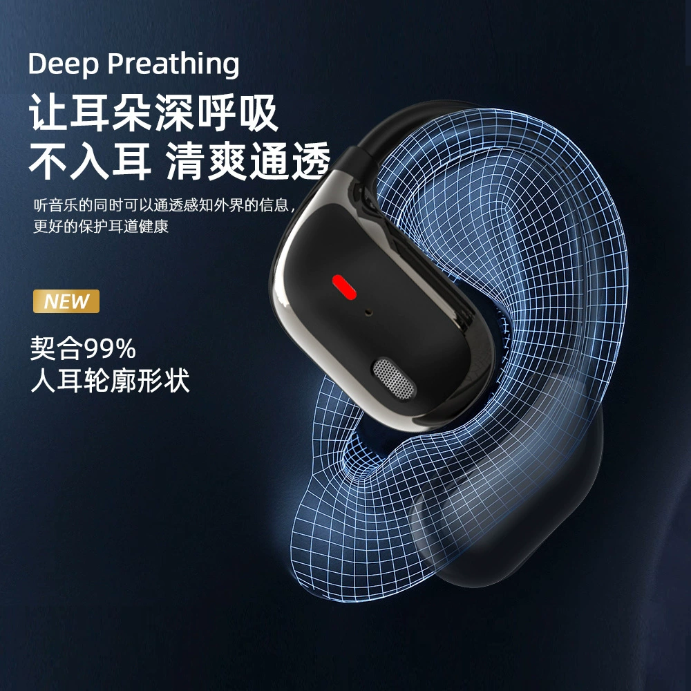новый JM15 прозрачные открытые Bluetooth наушники OWS умный цифровой дисплей сверхдолгая работа аккумулятора спортивные наушники
