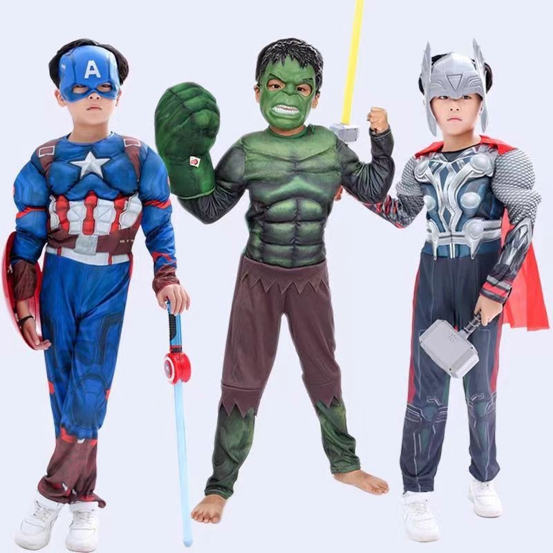 ハロウィンコス子供用パフォーマンスコスチュームキャプテンアメリカオプティマスプライムハルクスチール|undefined