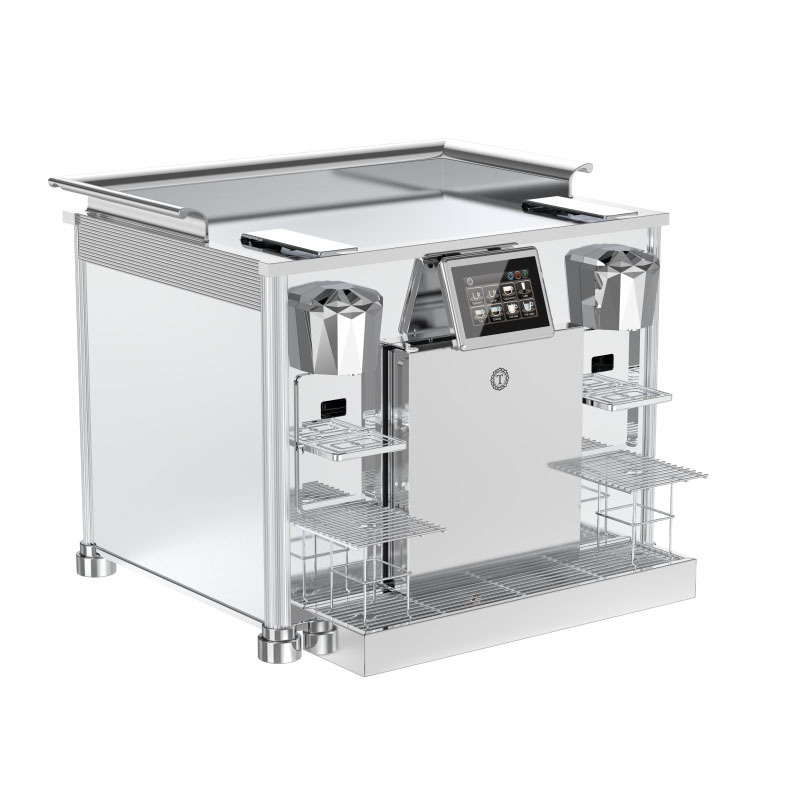 Cross-Border Supply of Goods: Multi-Functional Dual-Head Capsule Coffee Machine with Small Refrigerator for Frothing Milk and High-Pressure Extraction of Espresso