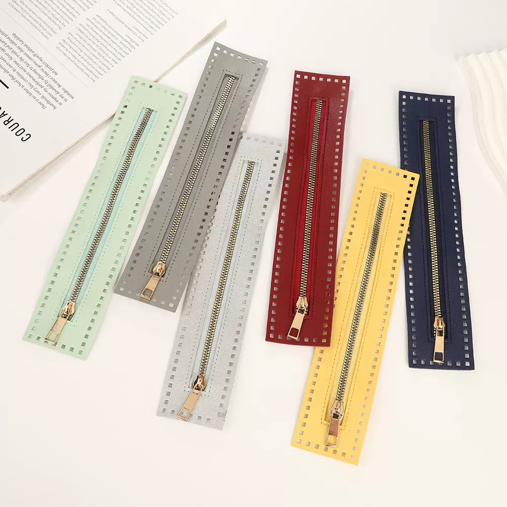 带大孔拉链27cm加长皮革pu拉链配件手工钩针编织包diy拉链条批发