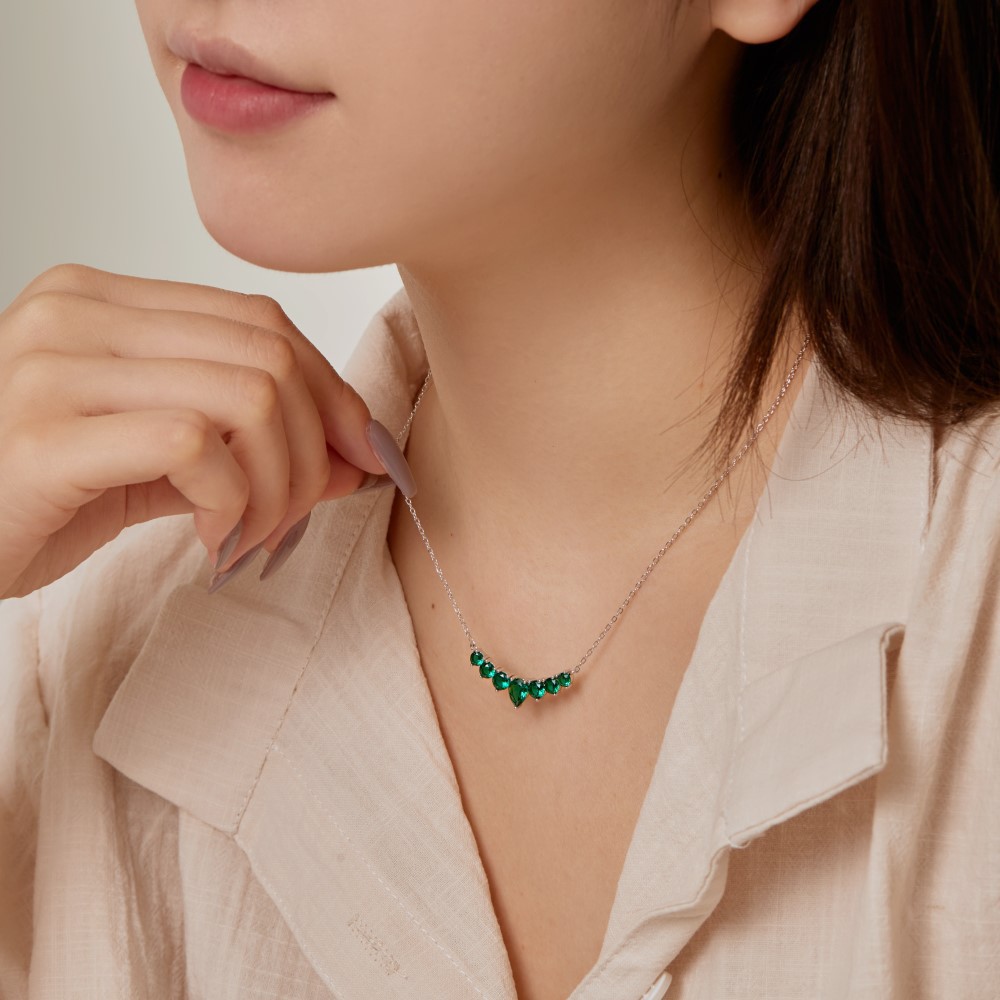 13g Weight Zircon Inlay Material Necklace Classification cable chain Chain Type 1 Piece Quantity Daily, Street Occasion 925 Sterling Silver Material Water Droplets, Heart Shape, Butterfly Pattern Women's Gender Inlay Design Simple Style Style 925 Sterling Silver Zircon Cable Chain Inlay Water Droplets Heart Shape Butterfly Necklace 15