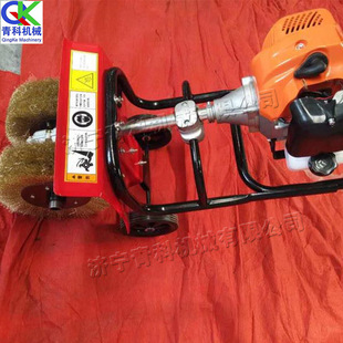 Hand-push color steel tile derusting machine gasoline tile roof derusting equipment steel structure floor rust grinding machine