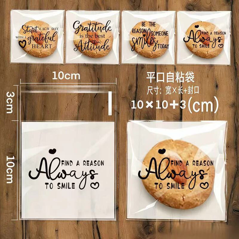 Transparent Food Bread Packaging Bags, Self-Sealing Transparent Food Snack Cake Baking Packaging Bags, Gift Bags