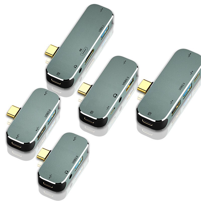 type-c to HDTV 5-in -1 Development Dock 3.5MM Headset macbook Laptop Mini Docking Dock