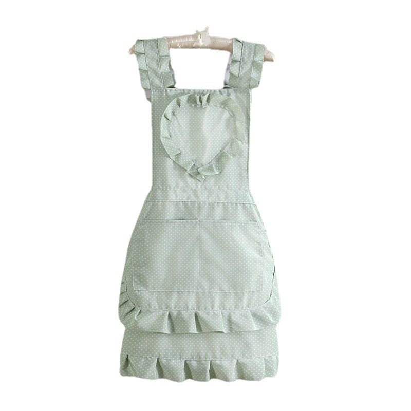 Nuevo delantal de cocina para el hogar cocina linda de las mujeres de moda antiincrustante transpirable resistente al desgaste trabajo cintura overoles