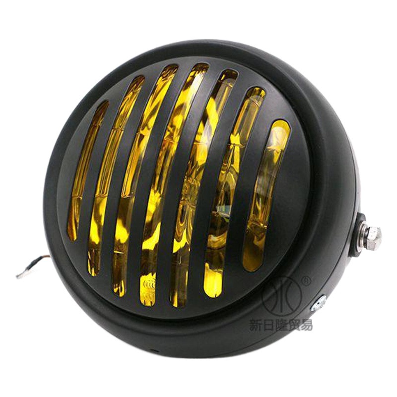 CG125 modificado retro faro GN125 retro negro Shell faro redondo motocicleta accesorios faro