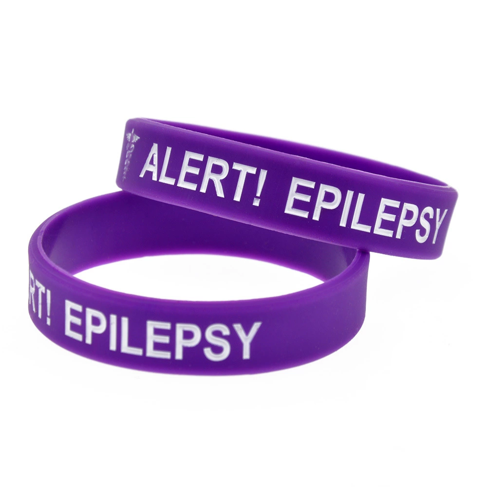 Силиконовый браслет Alert EpilePSY, медицинское предупреждение, резиновый браслет