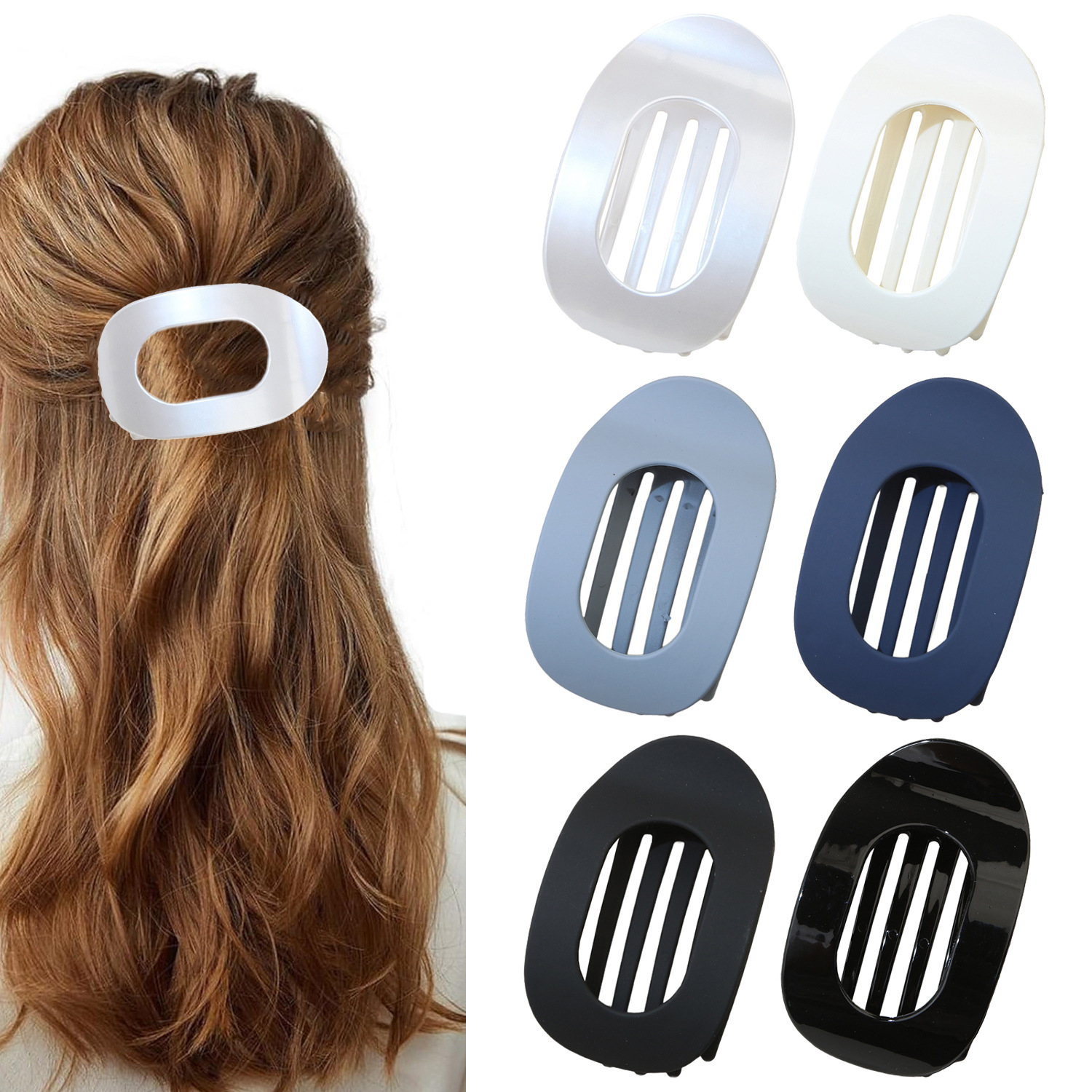 Juego de 6 piezas estilo M (clip de pato ovalado)