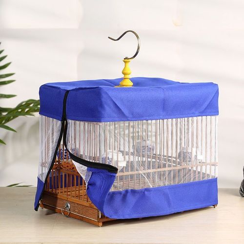 Bird Cage Bamboo Cage Showy Eyes Rectangular Indigo Chin Bamboo Square Jade Independent Station Factory Direct Sales and Shipping Cross-Border Amazon