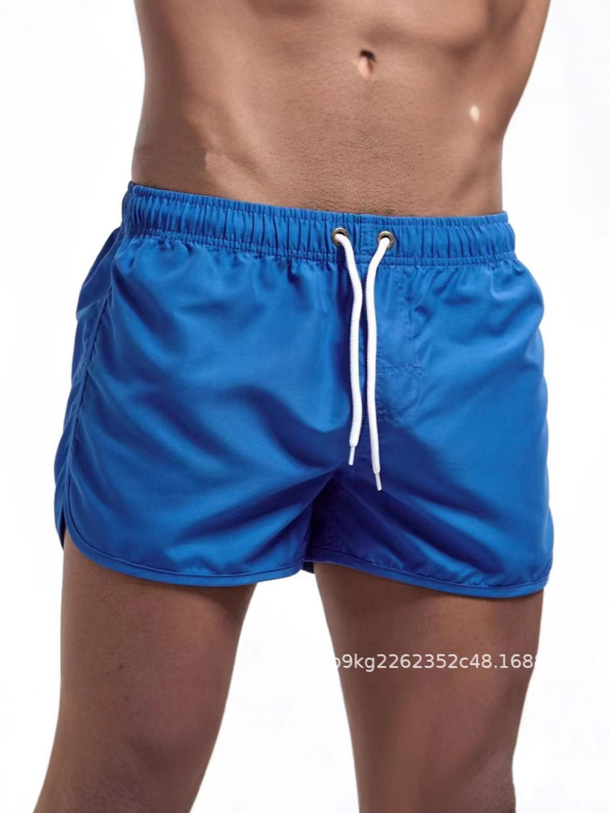 men's summer beach comfortable breathable solid color trousers for…