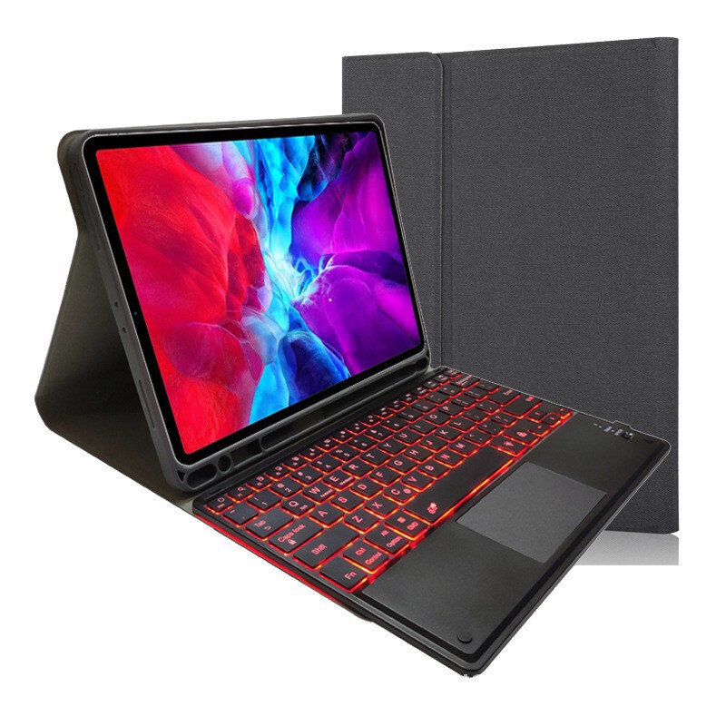 For 2021ipad pro11 with touchpad backlight Bluetooth keyboard Air2 pen slot split 10.2 protective cover