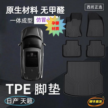 适用尼桑天籁 汽车tpe全包围TPE脚垫批发黑色原生无味无甲醛