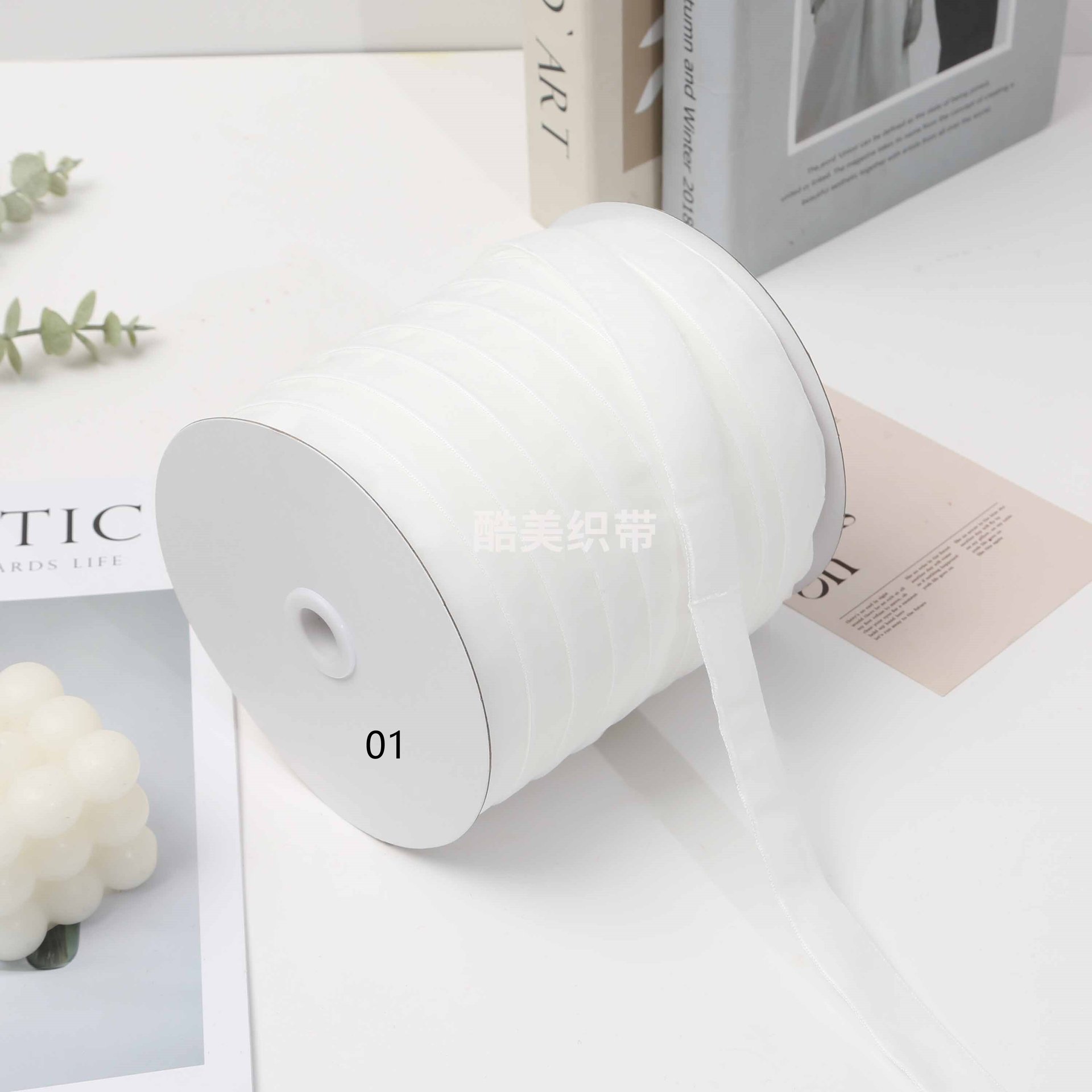 Stock 1.5cm / 2cm / 2.5cm unilateral cinta de terciopelo de terciopelo de color diy arco hecho a mano