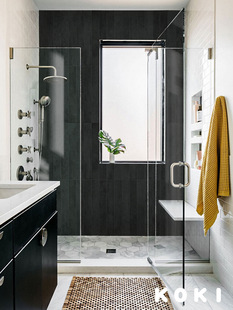 Dark Style Matte Dressed Old Imitation Brick Large Plate Tile Toilet Hotel Commercial Space Black Background Wall Tile