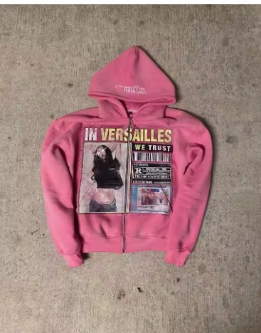 Printed Hip-hop Street Zipper Sweater