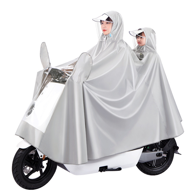 [Envío de correo no incluido] batería eléctrica para motocicleta para padres e hijos, chaqueta de lluvia para madre e hijo, doble para una sola mujer, protección corporal completa