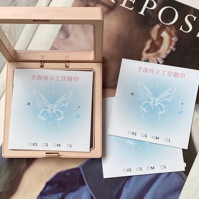 ins风多巴胺甜酷穿戴甲卡纸专用展示背景卡纸片使用说明制作设计