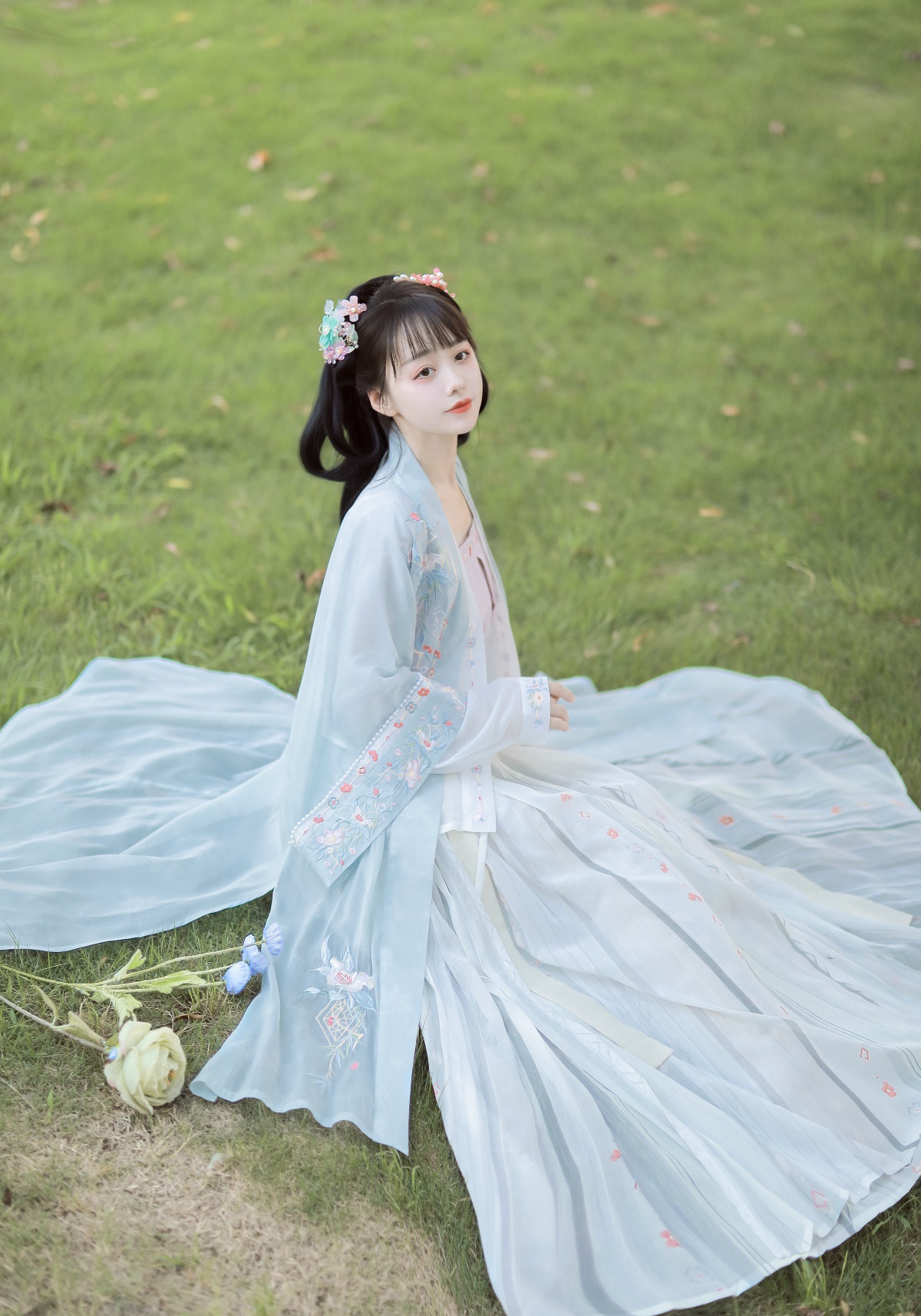 原创宣清宋制汉服女仙气重工刺绣大袖衫中国风齐腰襦裙夏秋季8292-阿里巴巴