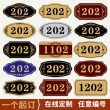 房号牌亚克力门牌小区号楼层牌号码牌出租酒店宾馆数字贴家用房号