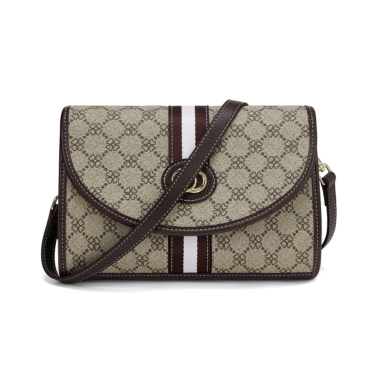 Bolso bandolera cuadrado para mujer, diseño de contraste de color