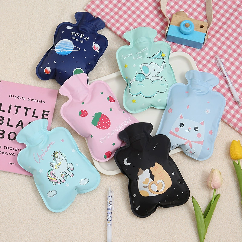 Big plush handheld water container for students, small keep warm cute hand warmer