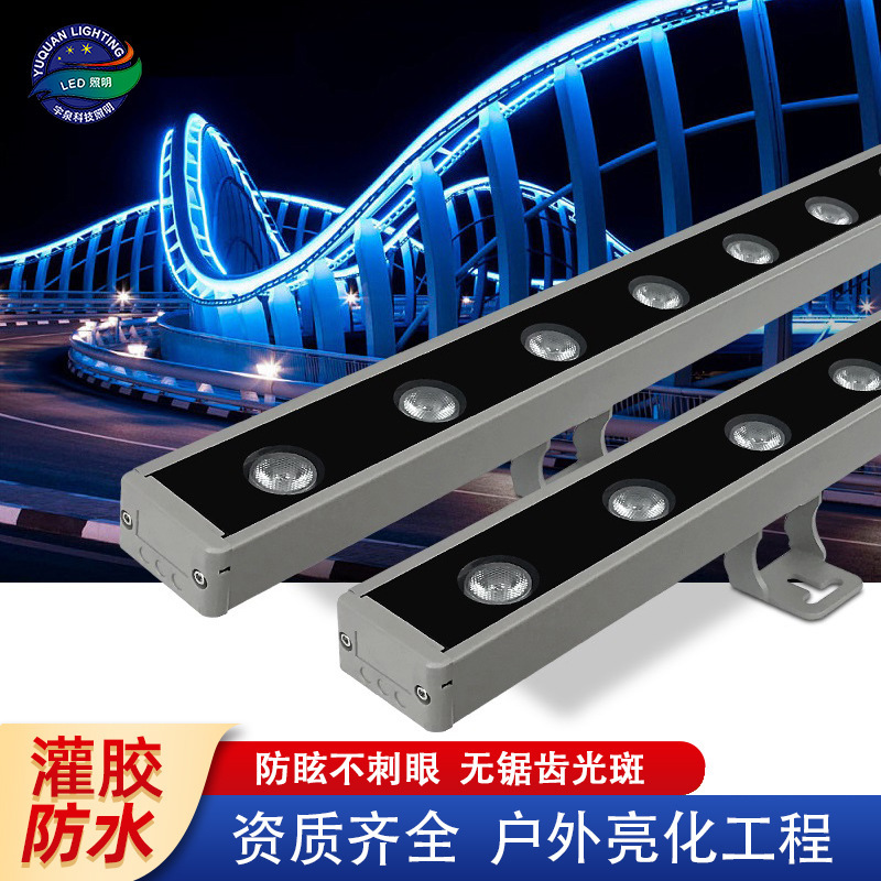 Outdoor Waterproof Wall Washer Light, Multi-Color Changing Dmx512 External Control Landscape Lighting Project, Advertising Signboard Wall Washer Light Outdoor Waterproof Wall Washer Light, Multi-Color Changing Dmx512 External Control Landscape Lighting Project, Advertising Signboard Wall Washer Light