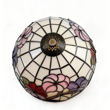 跨境彩色灯饰玻璃灯罩12.4寸欧美复古风灯罩创意客厅卧室灯具配件