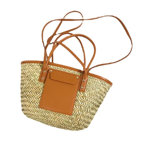 One piece drop shipping Laizhou straw bag open large bag woven bag shoulder bag women's handbag twill basket bag new style