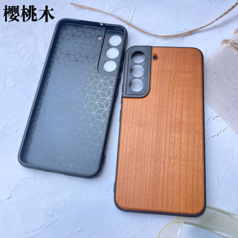 復古白楓木携帯ケースサムスンs22シリーズ文芸彫刻筋目軽薄防傷携帯保護カバー|undefined