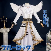 Ayanami Blue Prison Qianqie Leopard Косплей Костюм Белый Ангел Костюм Аниме Игра Косплей Полный комплект наряда C.