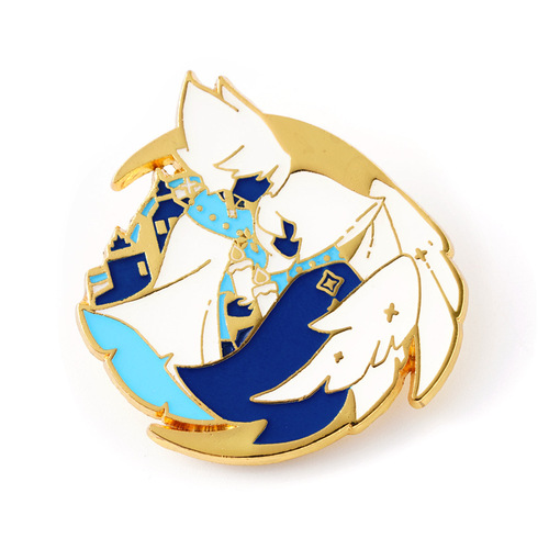 Second-generation peripheral light encounters and stays together anime fan love couple brooch badge alloy paint glue gift