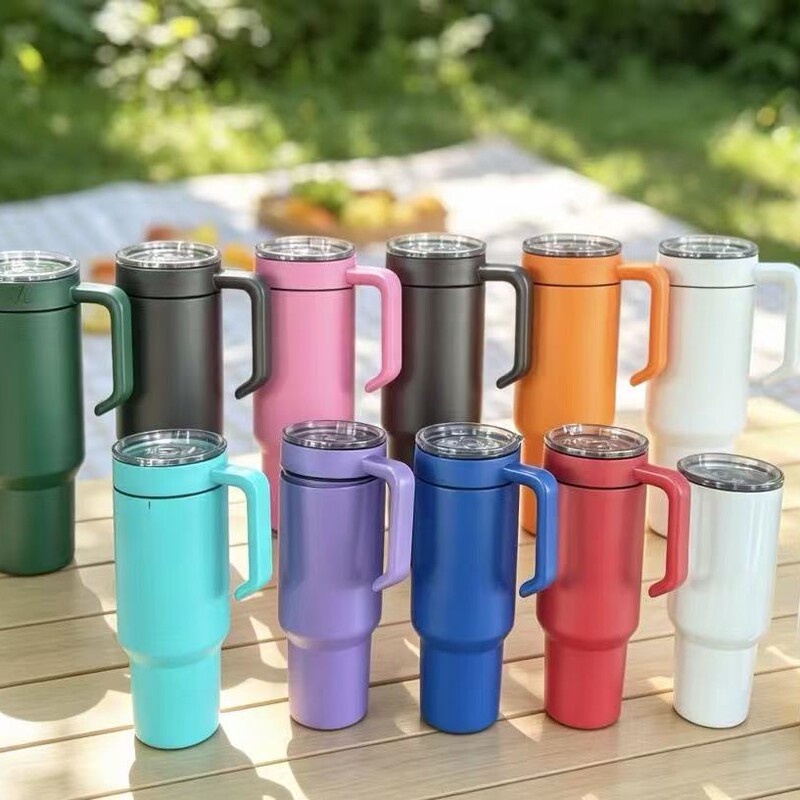 Amazon's best-selling large-capacity car ice cup, leak-proof, with detachable foldable straw lid, stainless steel, keeps drinks hot or cold Amazon's best-selling large-capacity car ice cup, leak-proof, with detachable foldable straw lid, stainless steel, keeps drinks hot or cold