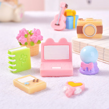 创意微缩幸福小屋树脂配件 桌面装饰电脑手机儿童玩具DIY小配件