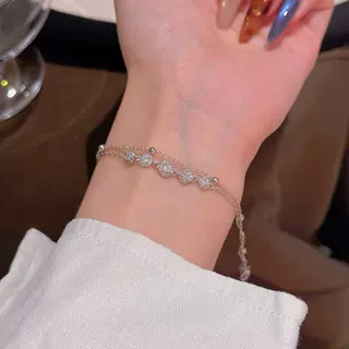 简约风锆石双层手链轻奢小众高级感百搭手饰精致气质百搭时尚手链