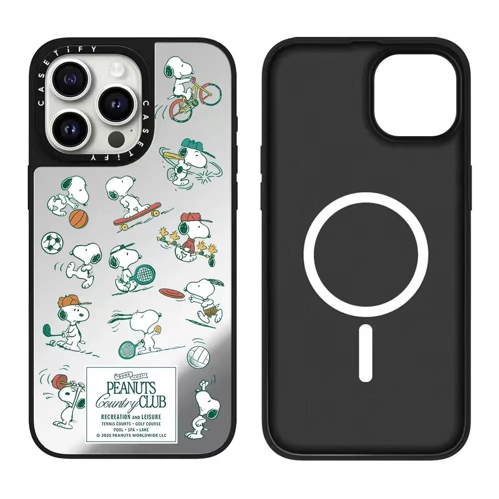 [mirror black frame (magnetic magssfe)] snoopy’s leisure time