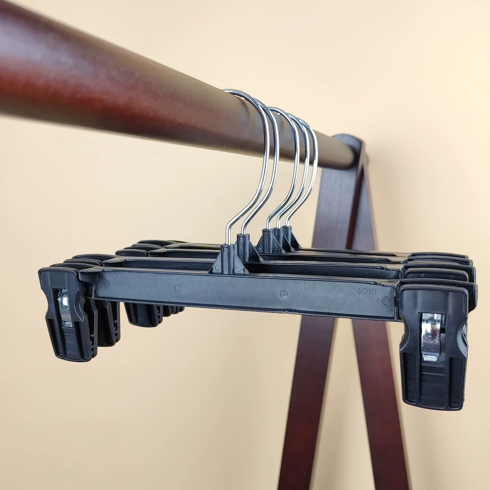 6010 вешалка VICS магазин детские штаны дисплей пластиковая вешалка для штанов магазин одежды короткая юбка штаны висящие черные зажимы