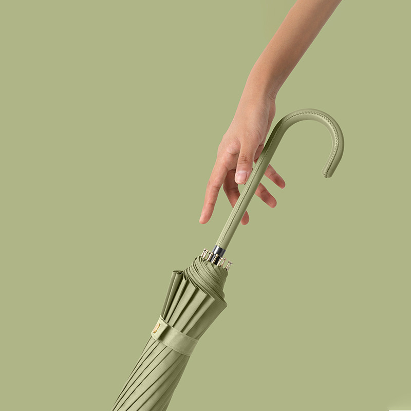 Fresh 16-bone automatic umbrella long handle umbrella straight umbrella sunny and rainy dual-use large advertising umbrella gift umbrella wholesale