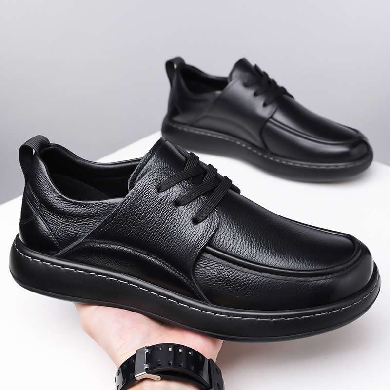 2025 otoño zapatos casuales de cuero para hombres zapatos de cuero suave cómodos de trabajo zapatos de cuero suave para hombres zapatos de cuero al por mayor image 4