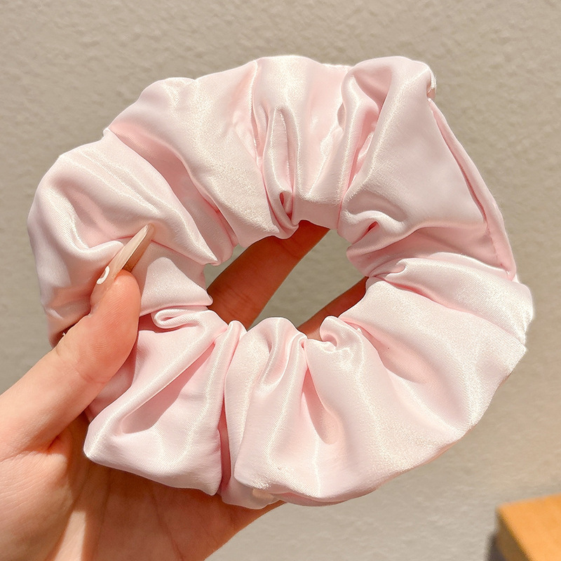 韩风高弹力蕾丝大肠发圈女耐用大方巾头饰皮筋发绳高级感头花发饰|undefined
