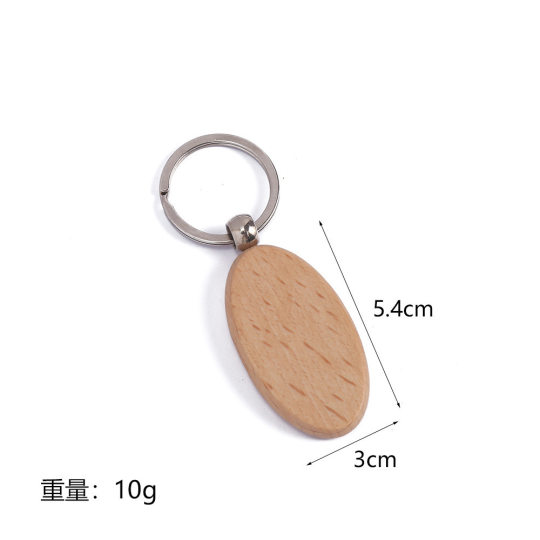 in stock beech wood products solid wood creative key ring beech wood keychain ring pendant DIY pendant accessories