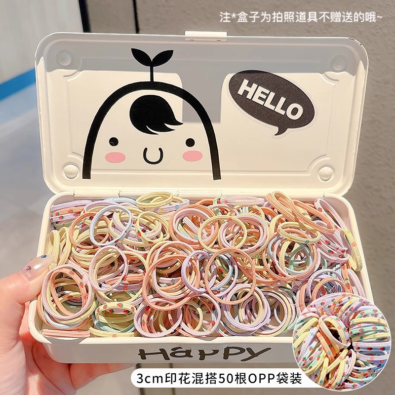 Banda de goma de alta elasticidad para niños, anillo de cabello para bebés, cuerda de cabello duradera, buena elasticidad para niñas, no lastimar el cabello, adornos de cabello de cola de caballo