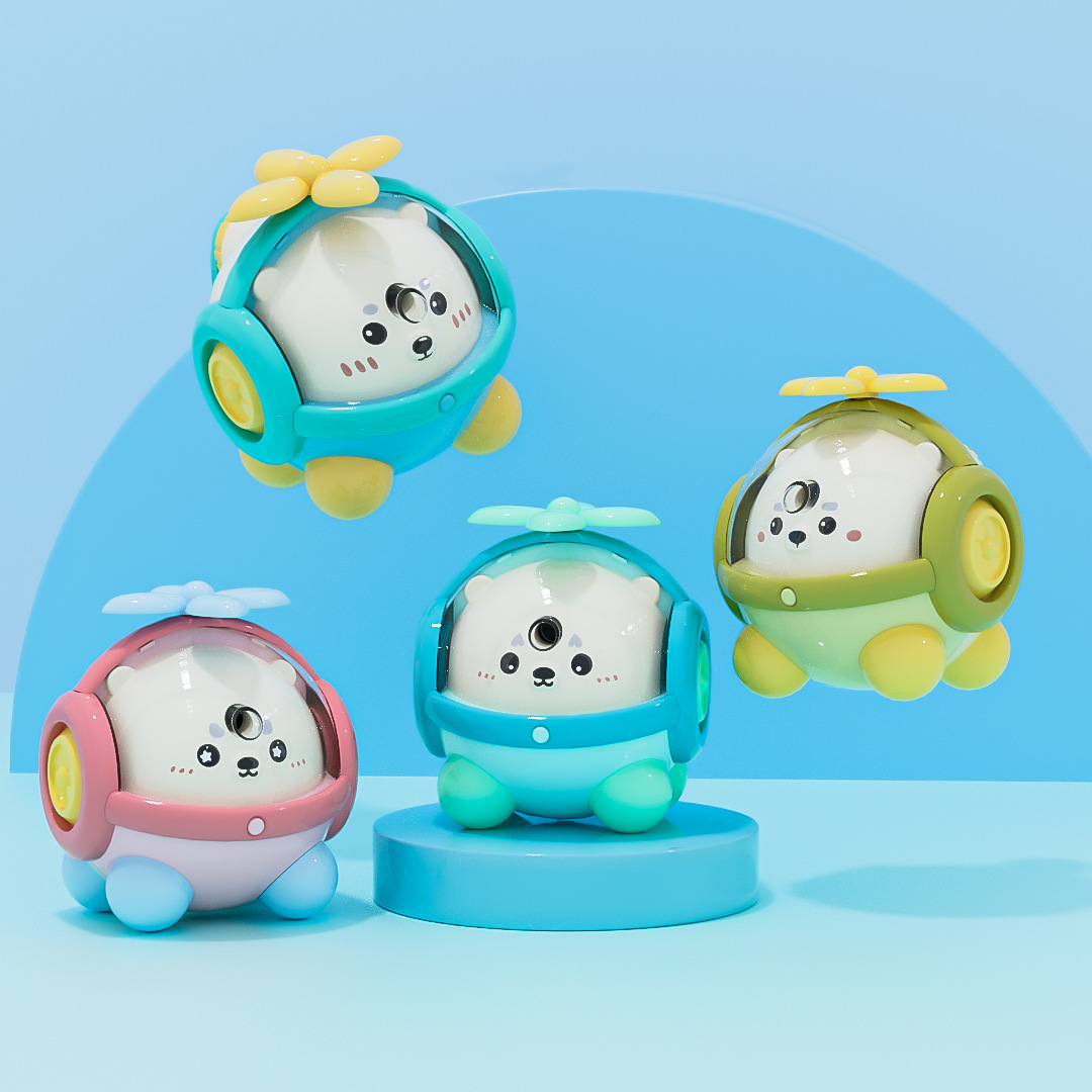 Helicóptero creativo bolígrafo de escritorio juguetes estudiantes aprendiendo papelería mano afiladora bolígrafo cuchillo